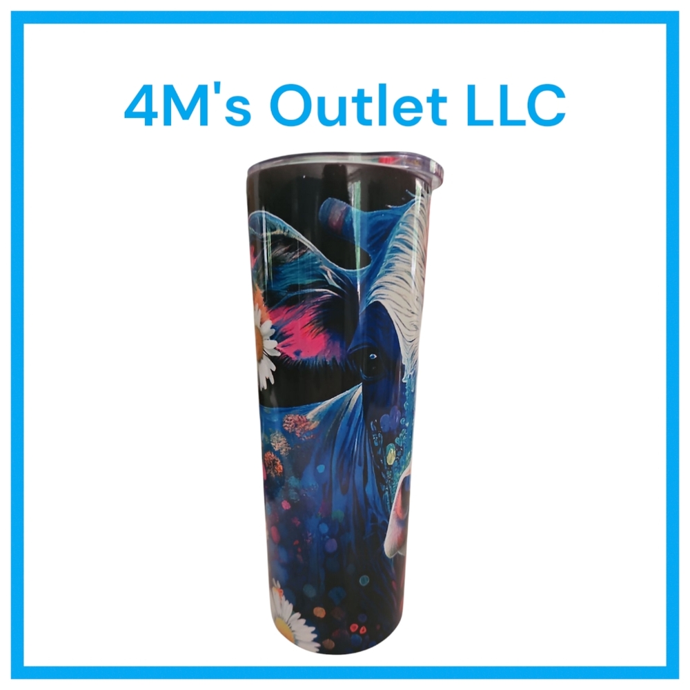 Colorful Cow Design Tumbler